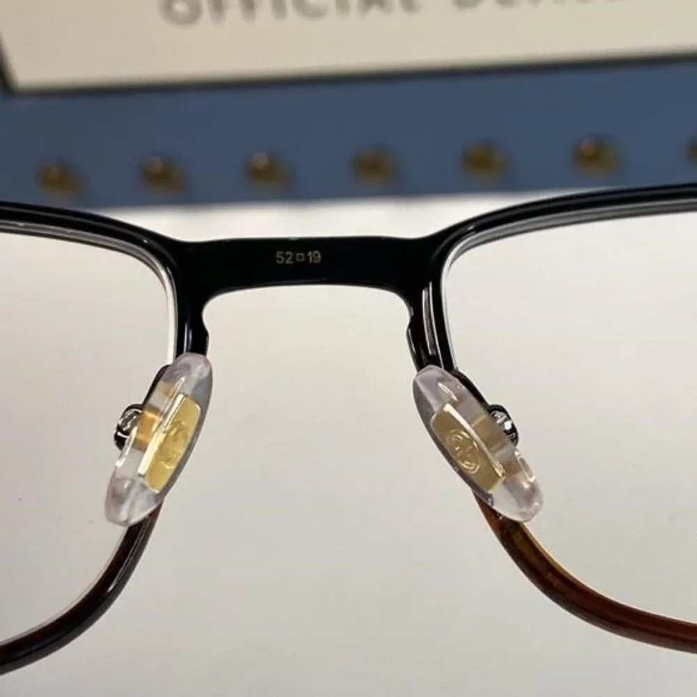 New - Gucci Eyeglasses GG0135O 004 52mm Black on Havana / Demo Lens